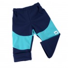 dětské softshellové kalhoty modro tyrkysové