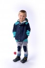 dětská softshellová bunda modrá  tyrkysová s potiskem rostoucí