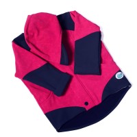 Dětská softshellová bunda (cyklámenovo-modrá) s potiskem