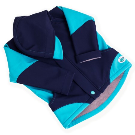 Dětská softshellová bunda (tyrkys-modrá)