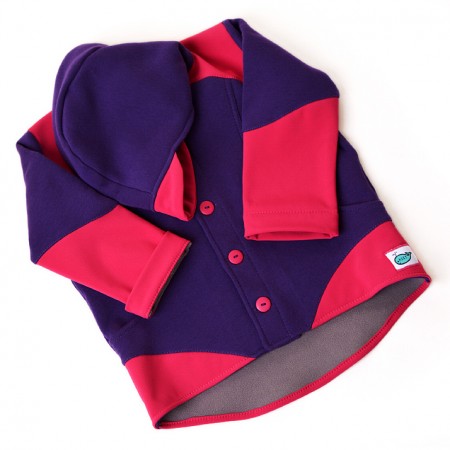 Dětská polo softshellová bunda (fialovo-cyklámenová)