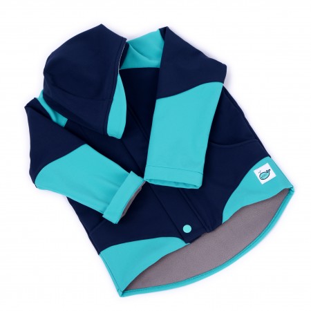 Dětská softshellová bunda (modrá tyrkysová)
